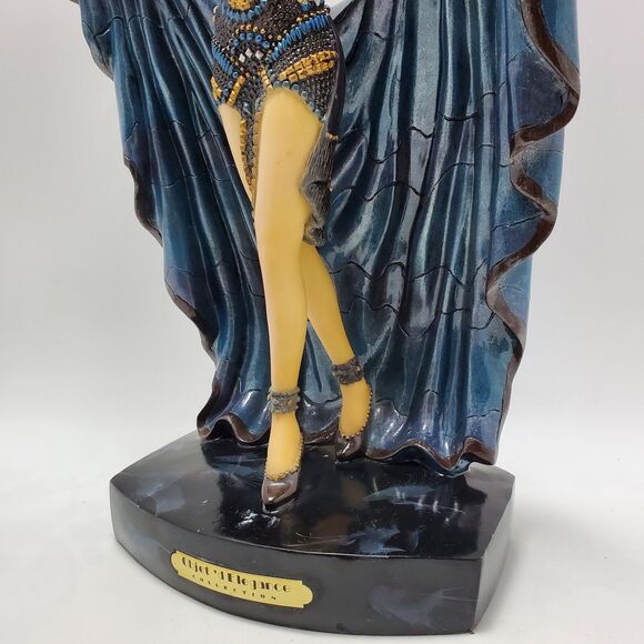 Seven Veils Dancer Alabastrite Statue Objet 'd Elegance Collection 14x11 Inches - Picture 12 of 12